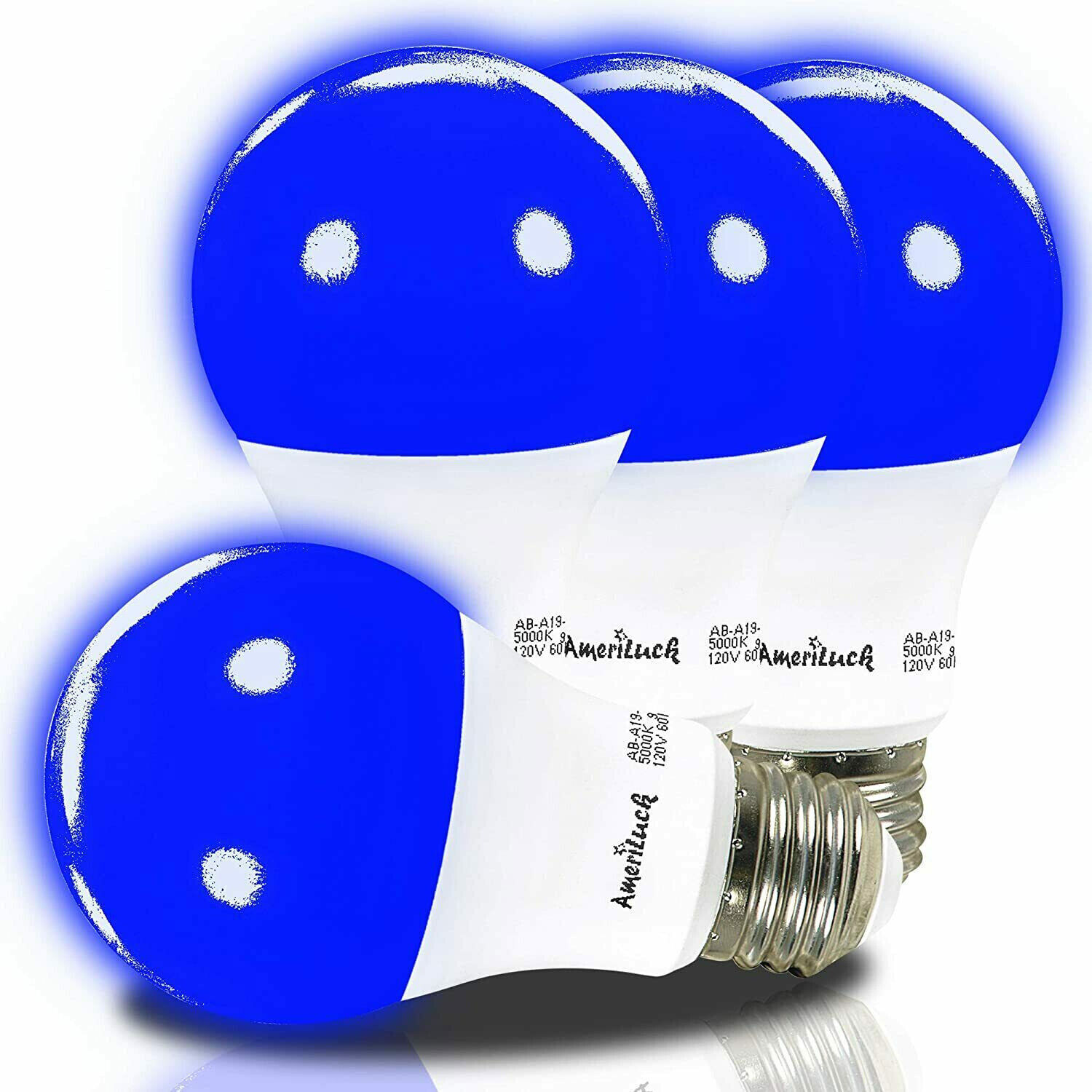 A19 Colored LED Bug Mosquito Light Bulb 60W Equivalent (7W) Multicolor 4 Pack gallery