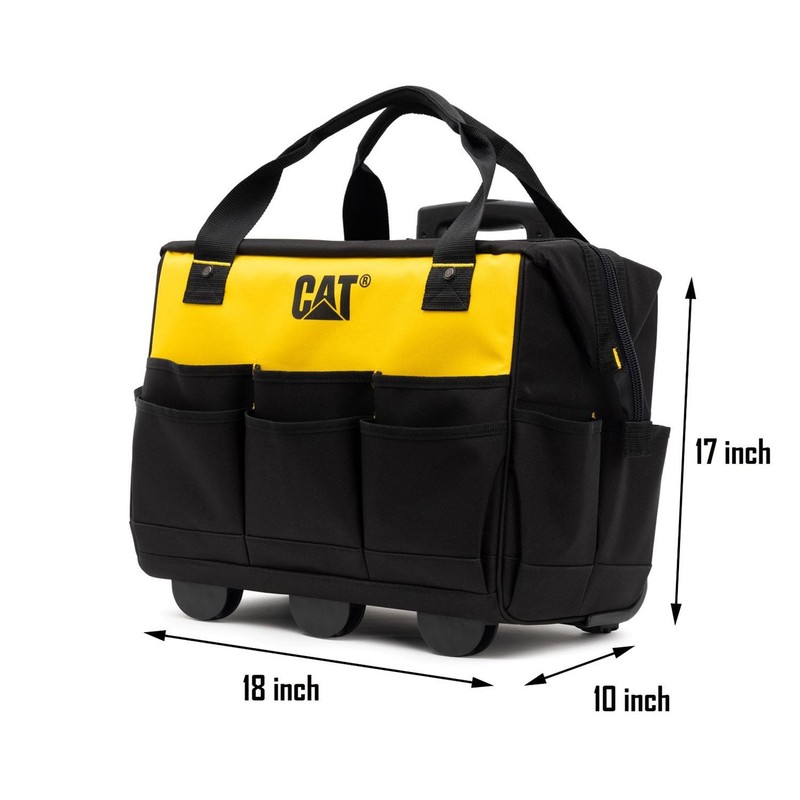 Caterpillar 18-inch Rolling Tool Bag, 75 lbs Capacity, Tool Storage, CAT gallery