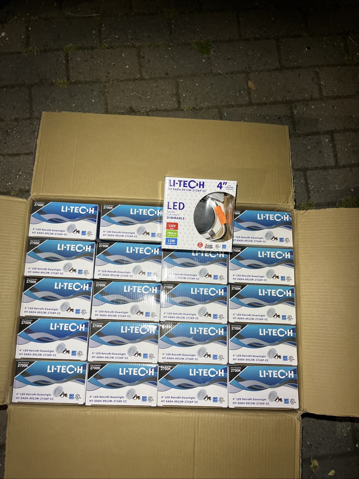20 Pack 4" LED Retrofit Downlight - 2700K 12W Dimmable UL 120V 780Lm IP20 gallery