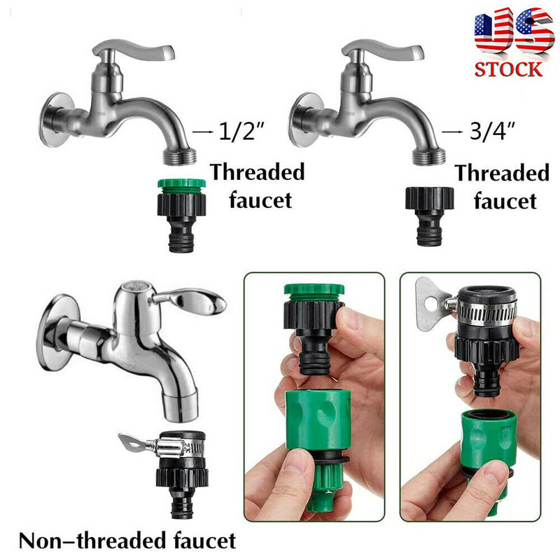 100FT Drip Irrigation System Plant Self Garden Watering Hose Spray Kit DIY USA gallery