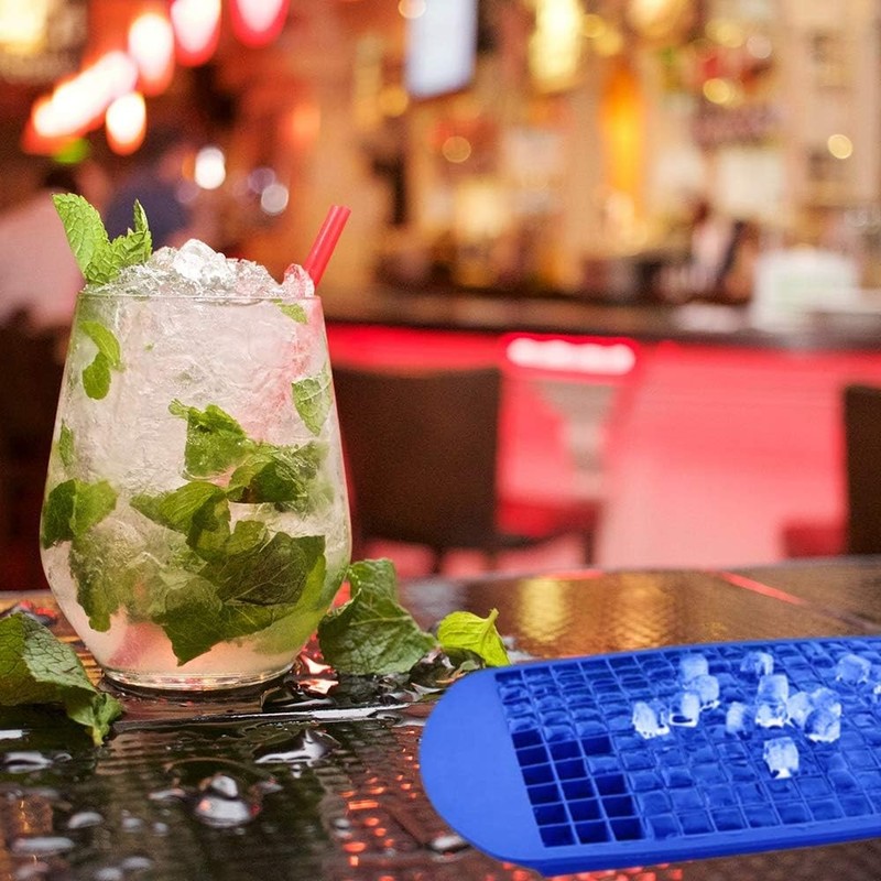 This small silicone ice cube tray set (3-piece pack) makes 160 ice cubes. gallery