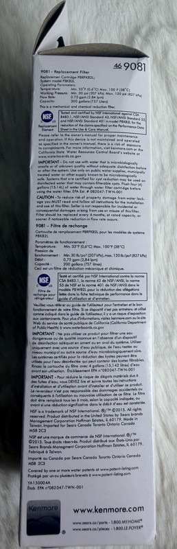 Kenmore 469081 Replacement Refrigerator Water Filter New Open Box gallery