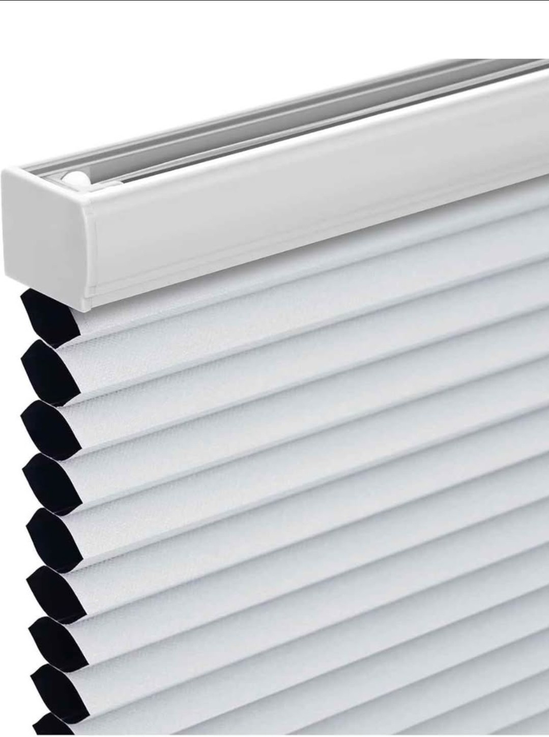 White Cordless Cellular Shade Blackout Honeycomb Pull Down Pleated 19" W x 36" gallery