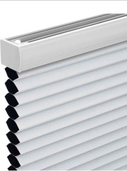 White Cordless Cellular Shade Blackout Honeycomb Pull Down Pleated 19″ W x 36″