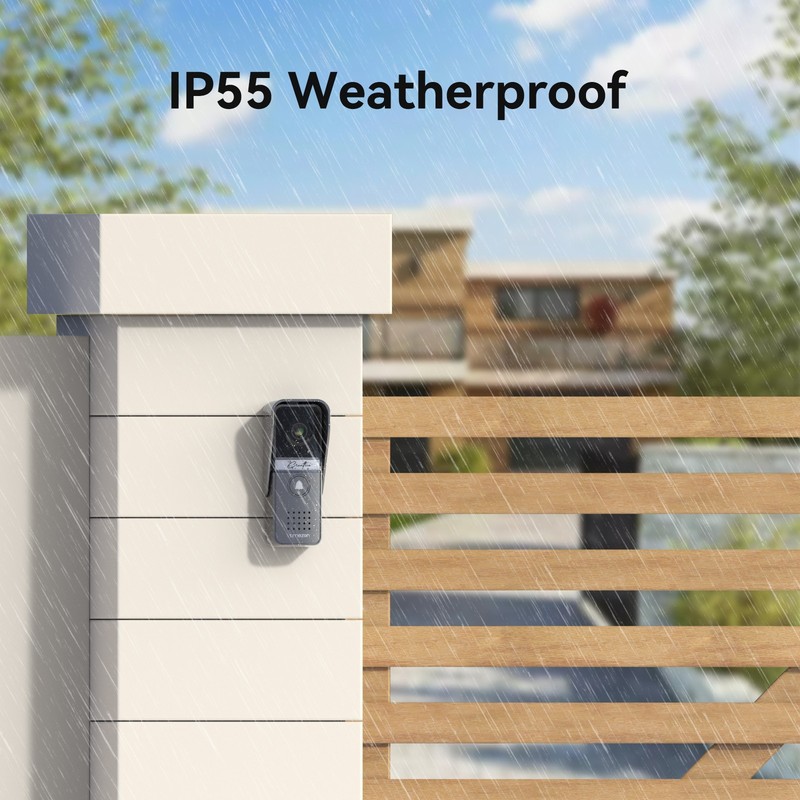 Video Doorbell Intercom System Wired 2x 7inch Monitor Outdoor Camera IR Night gallery