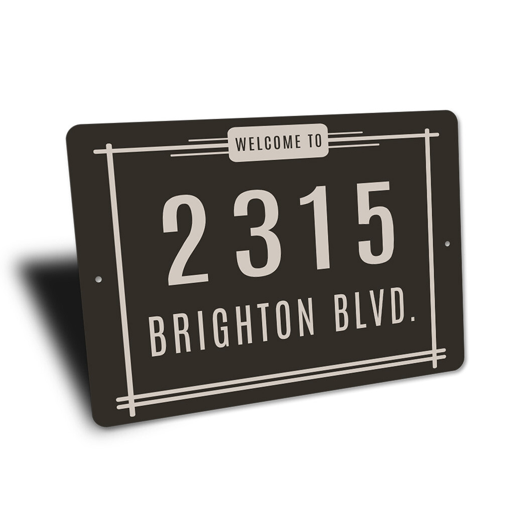 Welcome To Address Metal Sign gallery