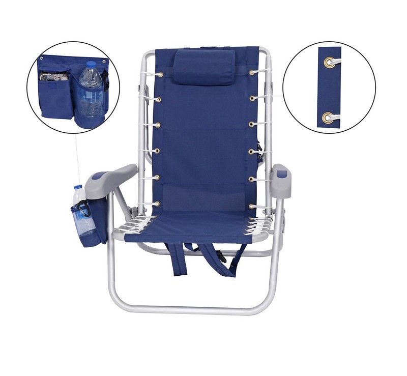Ultimate Heavy Duty LayFlat 5 pos. Backpack Beach Chair | Insulated Cooler Pouch gallery