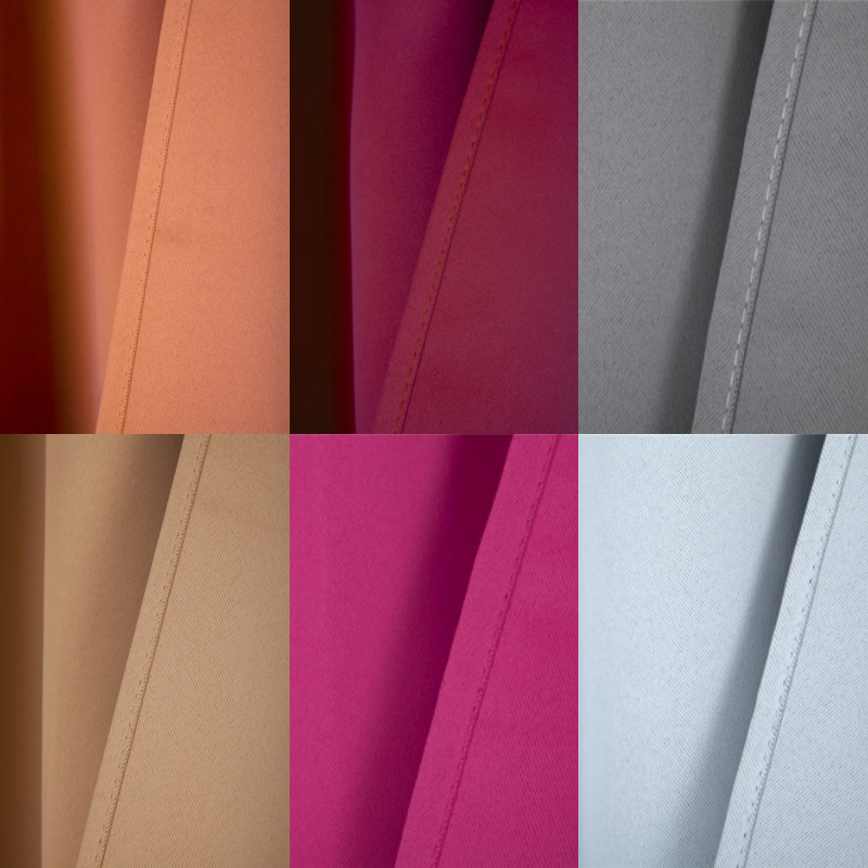 1/2PC100% BLACKOUT UNLINED HEAVY THICK THERMAL PANELS WINDOW CURTAIN TREATMENT gallery