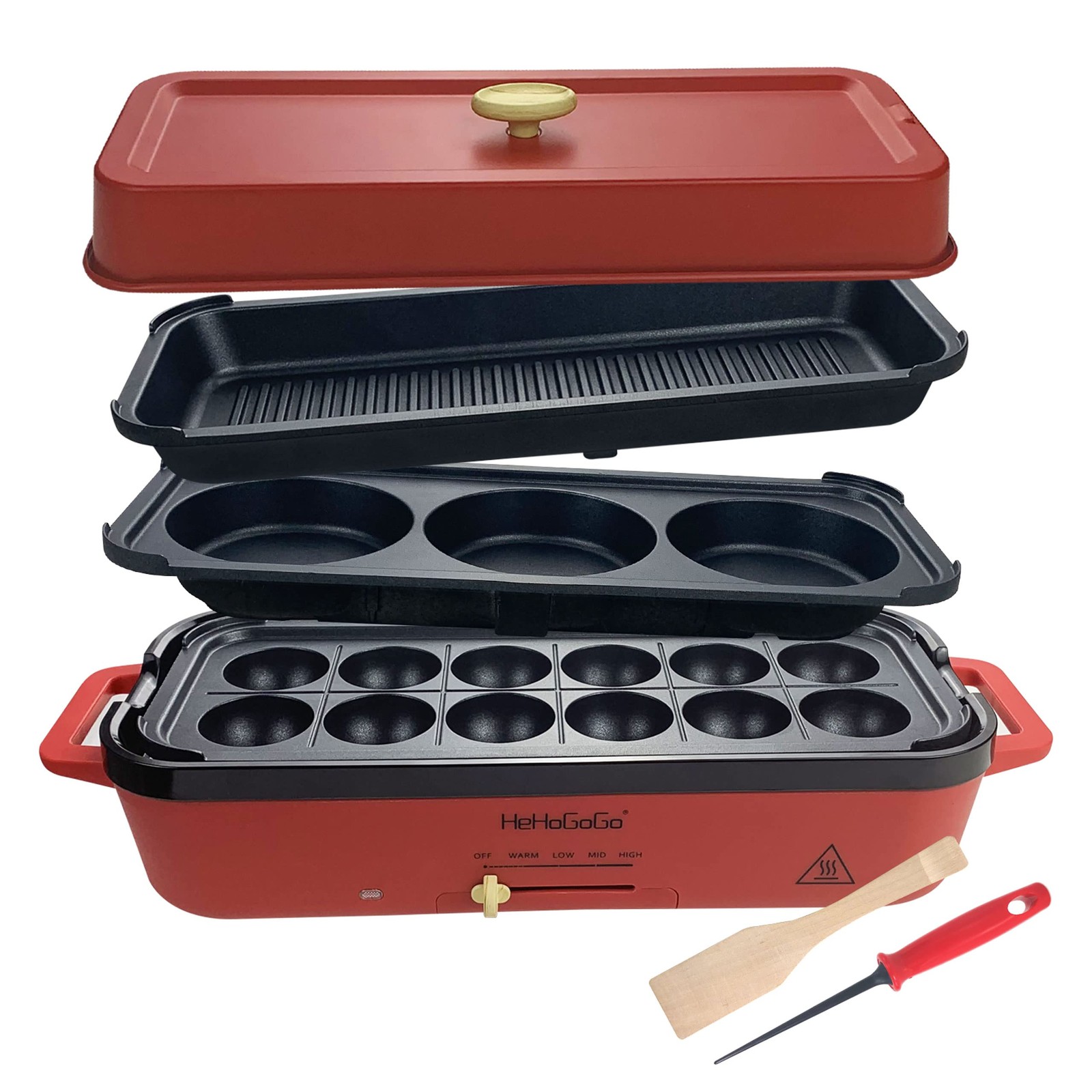 Multifunctional Electric Griddle Electric Grill Nonstick Baking Maker with 3 ... gallery