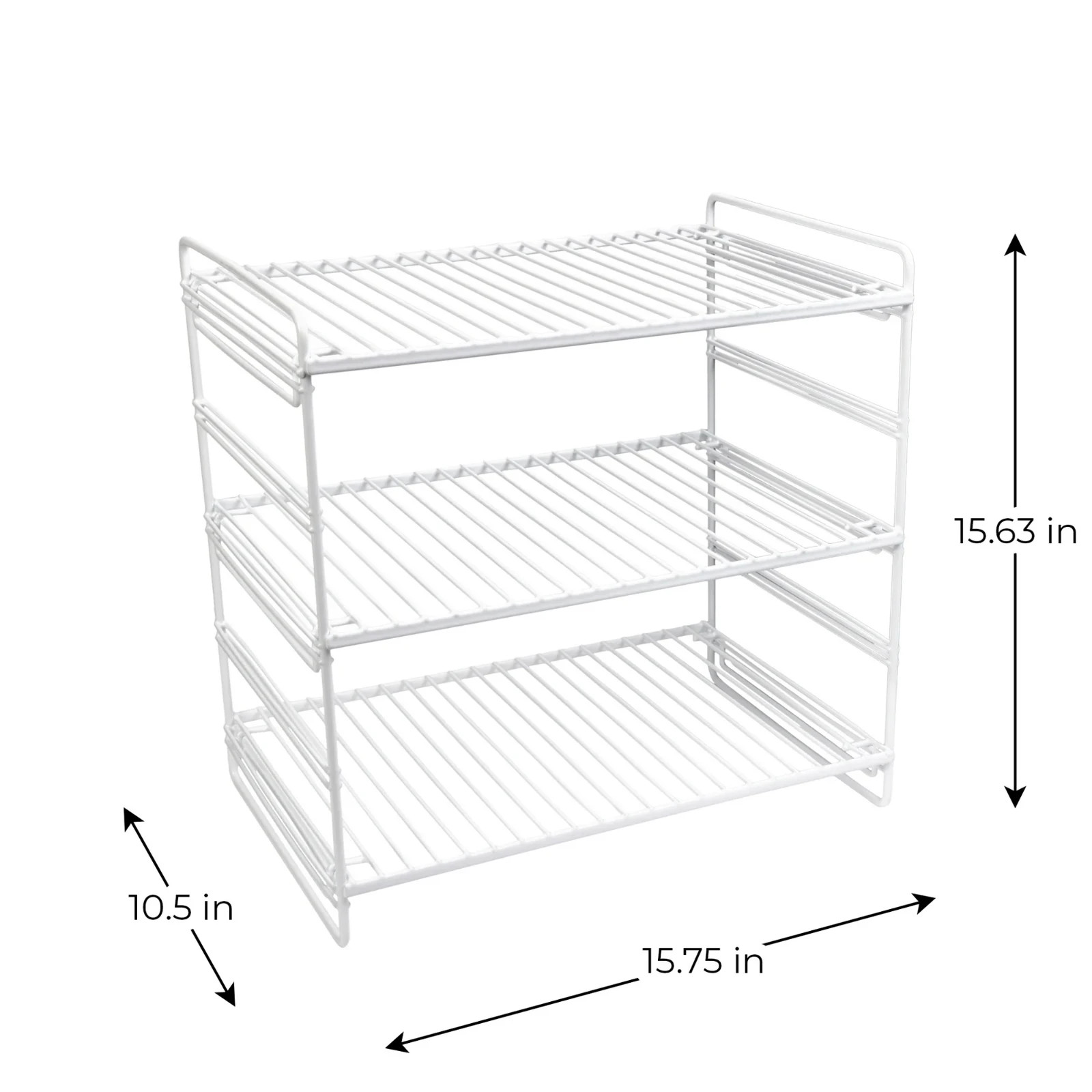 Mainstays 3-Tier Adjustable Shelf Organizer, Kitchen Counter Storage Rack for Pa gallery