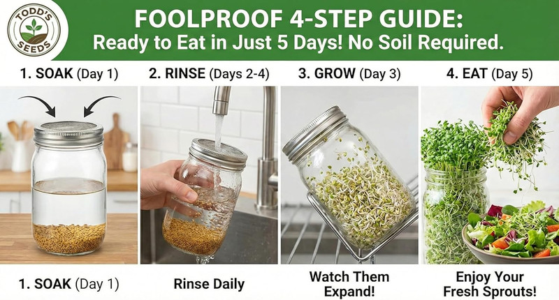 Alfalfa Sprouting Seeds 1/2 lb Microgreens Fast Growing High Germination Seeds gallery