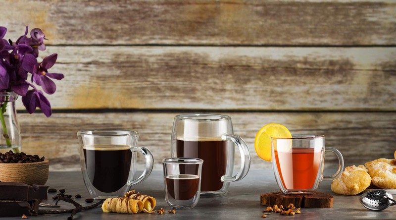 JoyJolt Javaah Double Walled Espresso Glasses Espresso Cups Set of 4 | 2-Ounces gallery