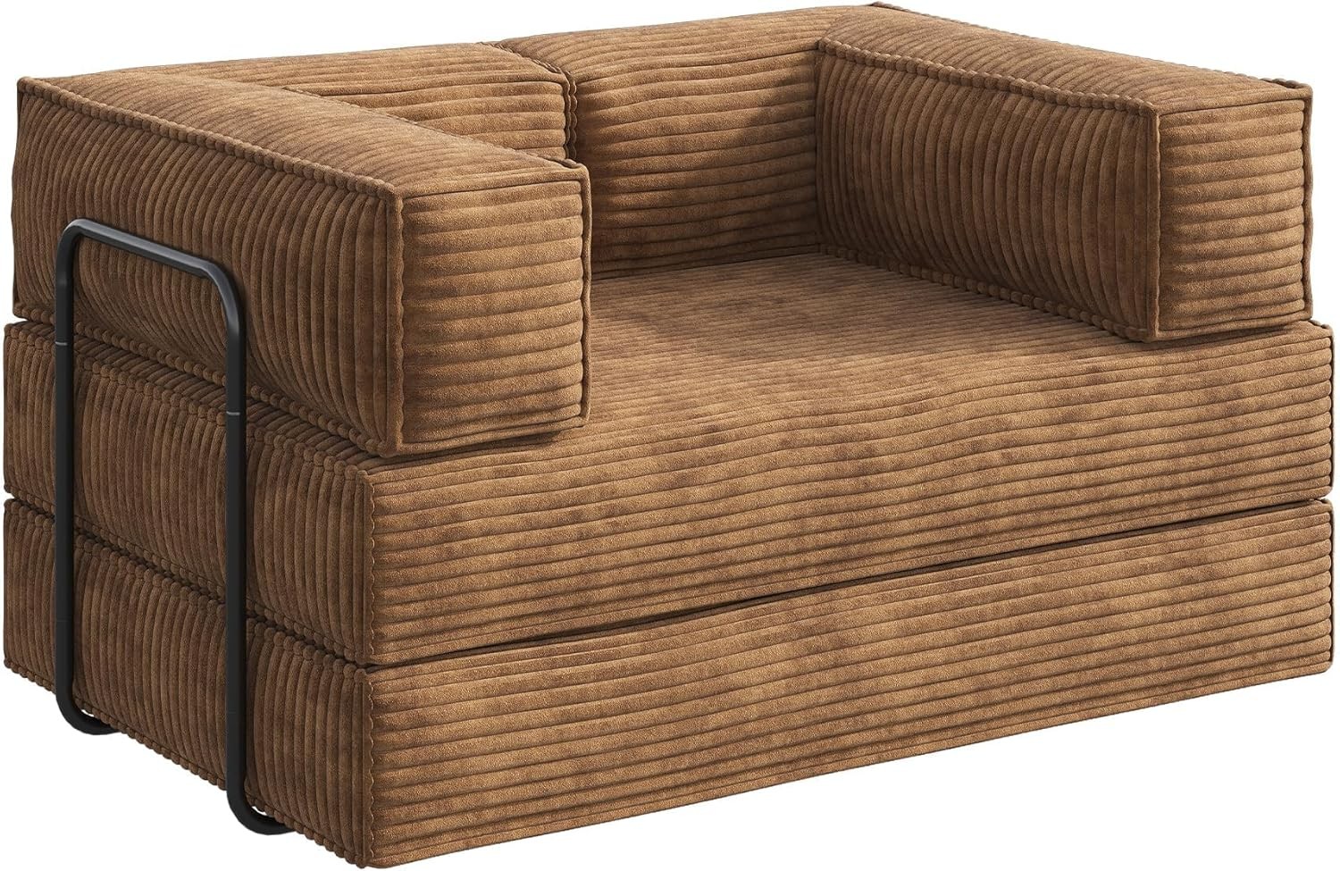 60'' Futon Sofa Bed Convertible Sleeper Sofa Folding Pull Out Couch Boneless gallery