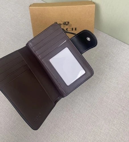 NEW Medium Corner Zip Wallet With Star Print CW530 Black gallery