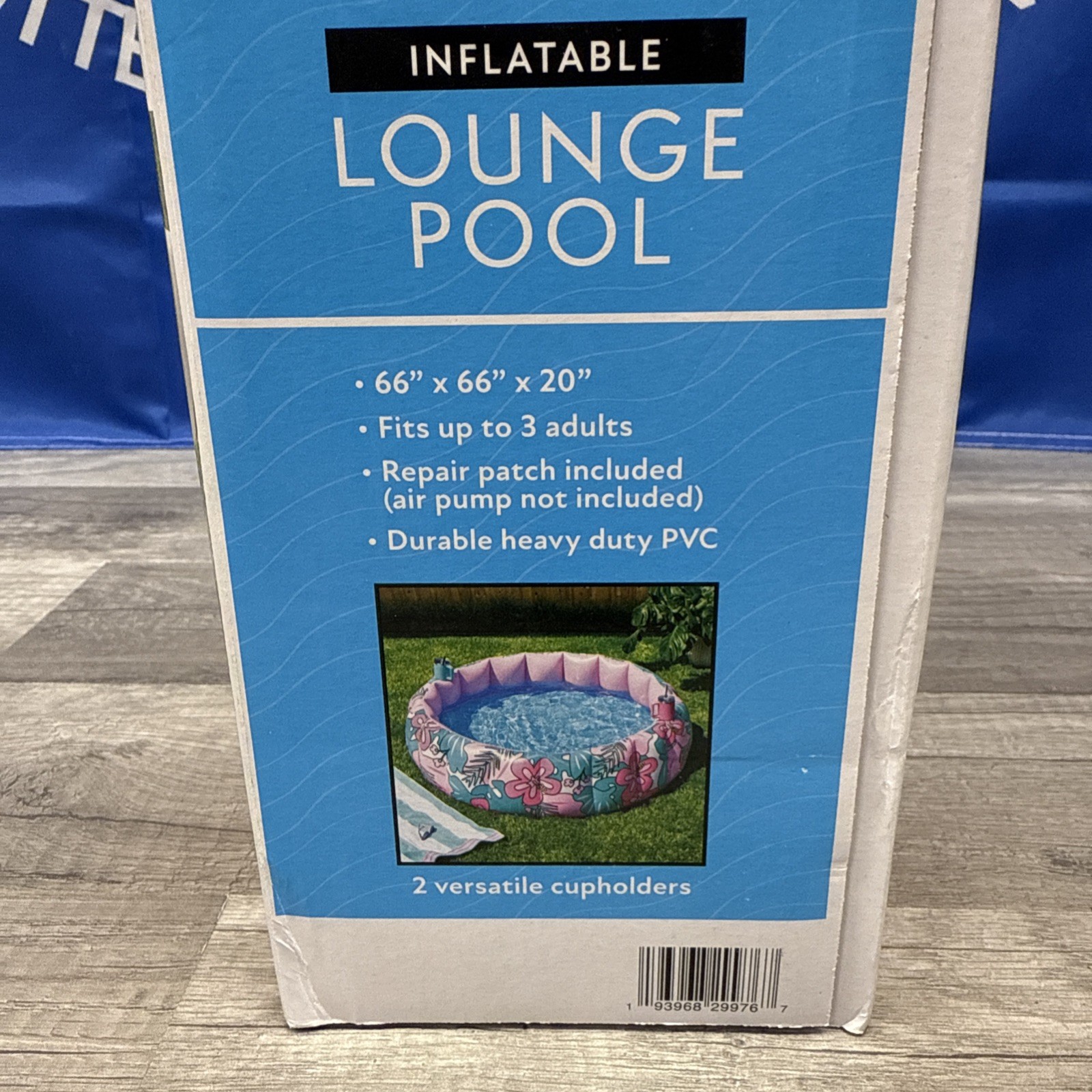 Member's Mark Inflatable Lounge Pool with Cup Holders, Tropical gallery