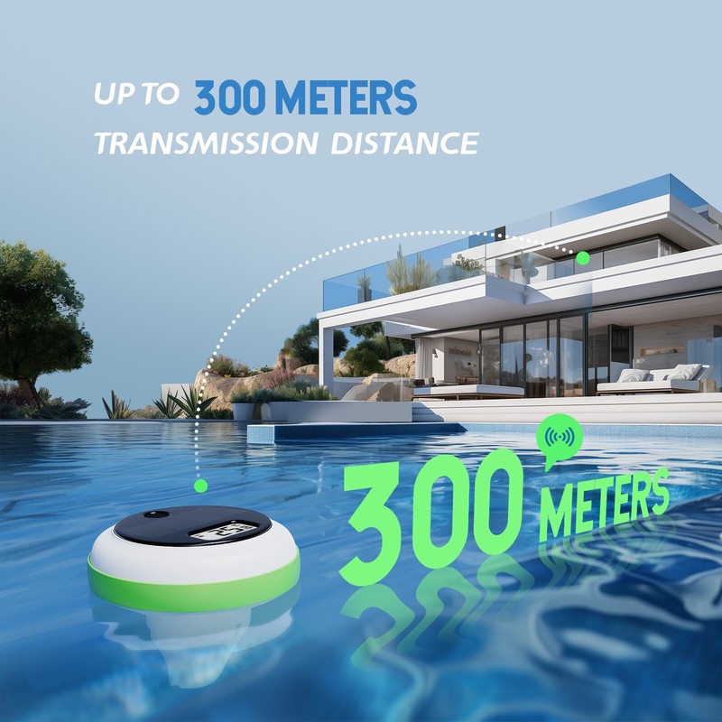 Solar Spa Floating Pool Thermometer Wireless Inkbird IBS-P03R IP68 Waterproof CF gallery