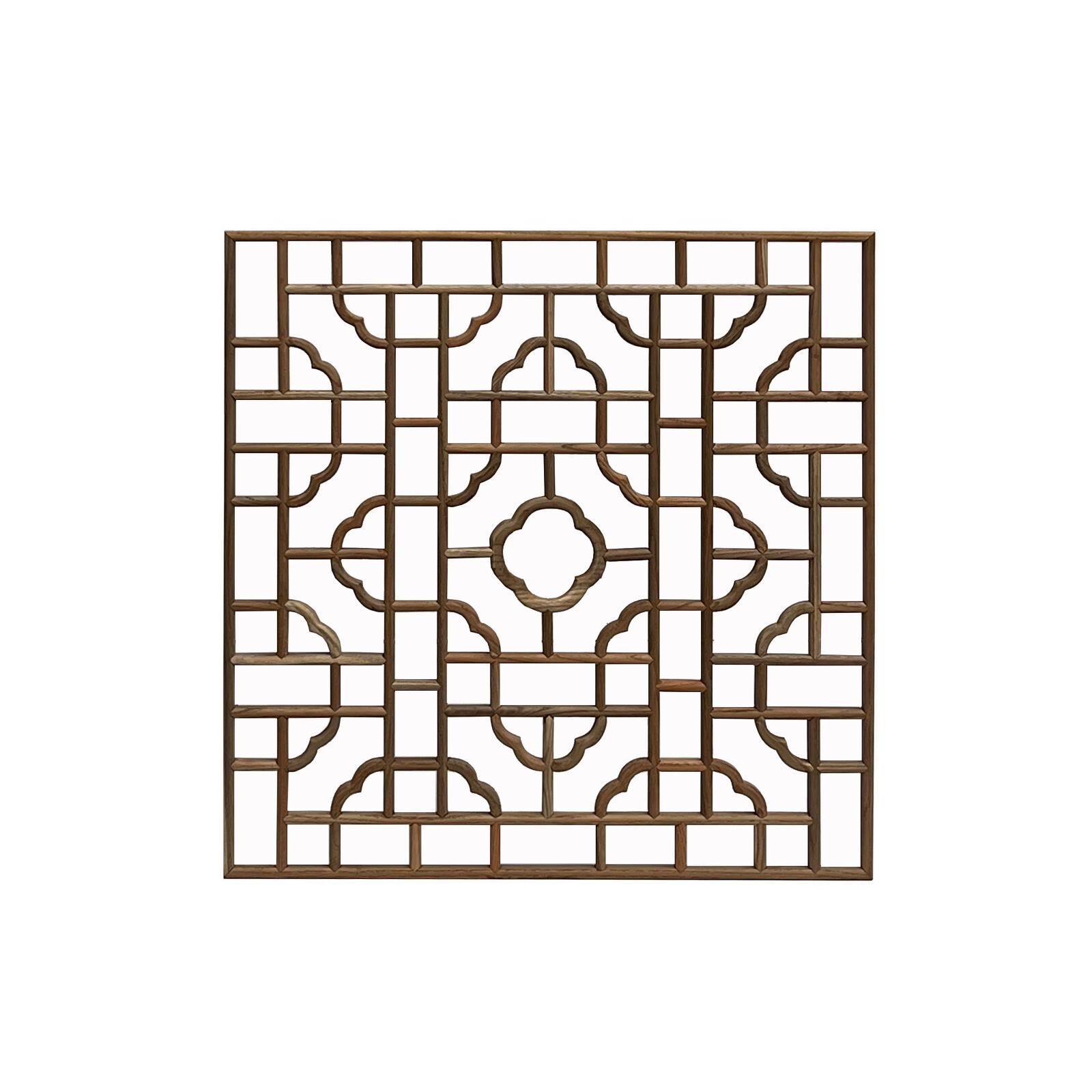 Square Raw Plain Wood Flower Geometric Pattern Wall Panel ws2929 gallery