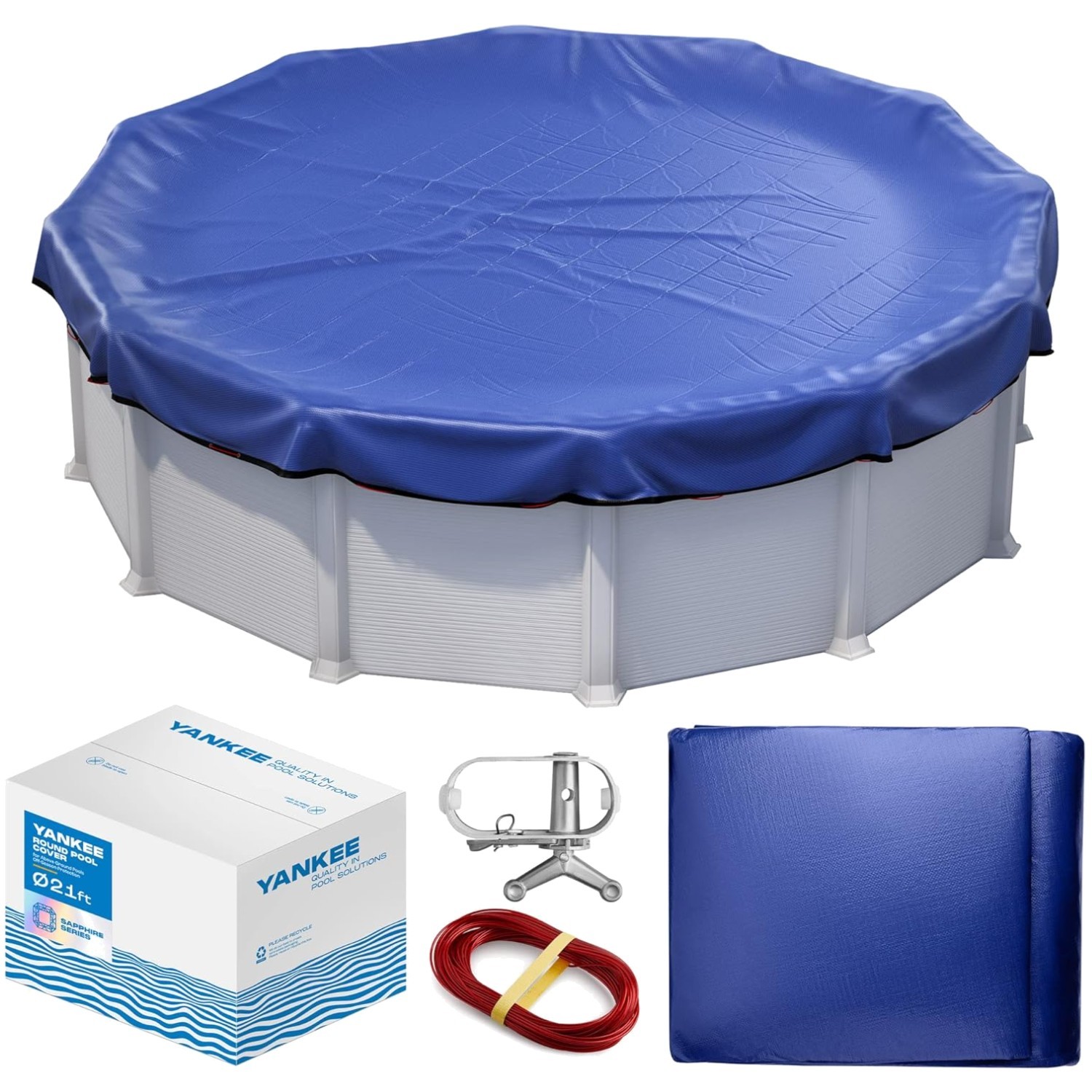 Sapphire Series 21 Ft Round Winter Pool Cover - Extra Thick & UV Resistant gallery
