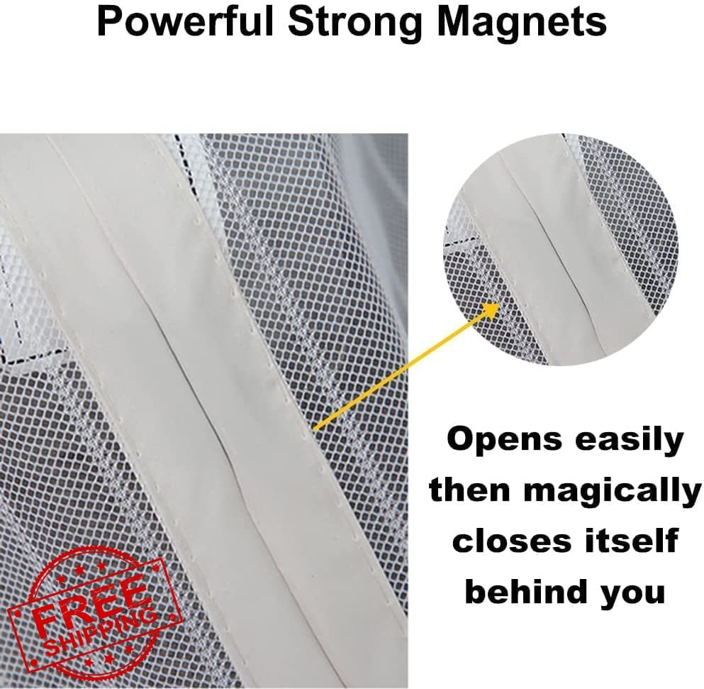 TQFlow Magnetic Screen Door 35x83 Inch White gallery