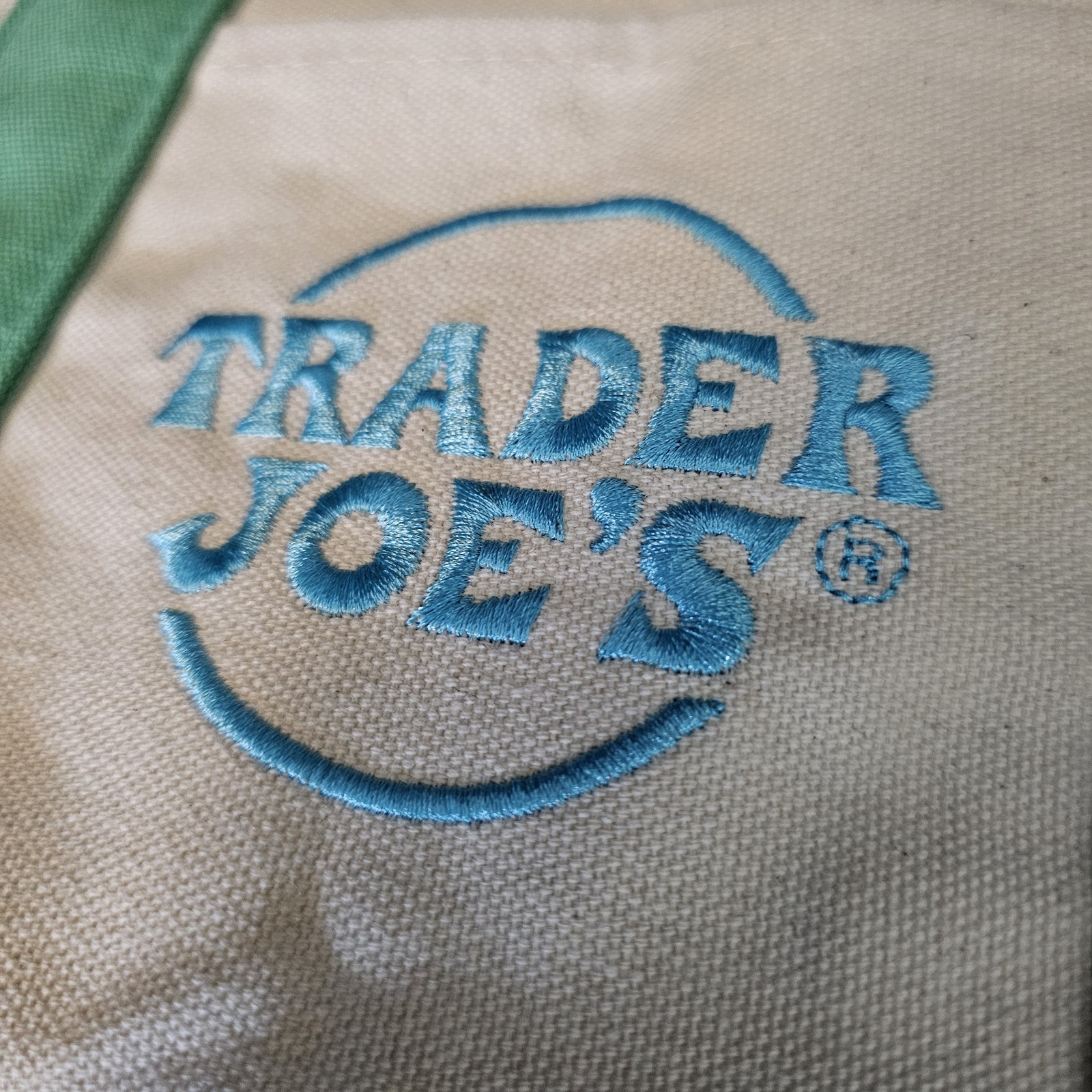 Trader Joe’s Holiday 2025 Mini Pastel Canvas Tote Bag Light Green New with Tags gallery