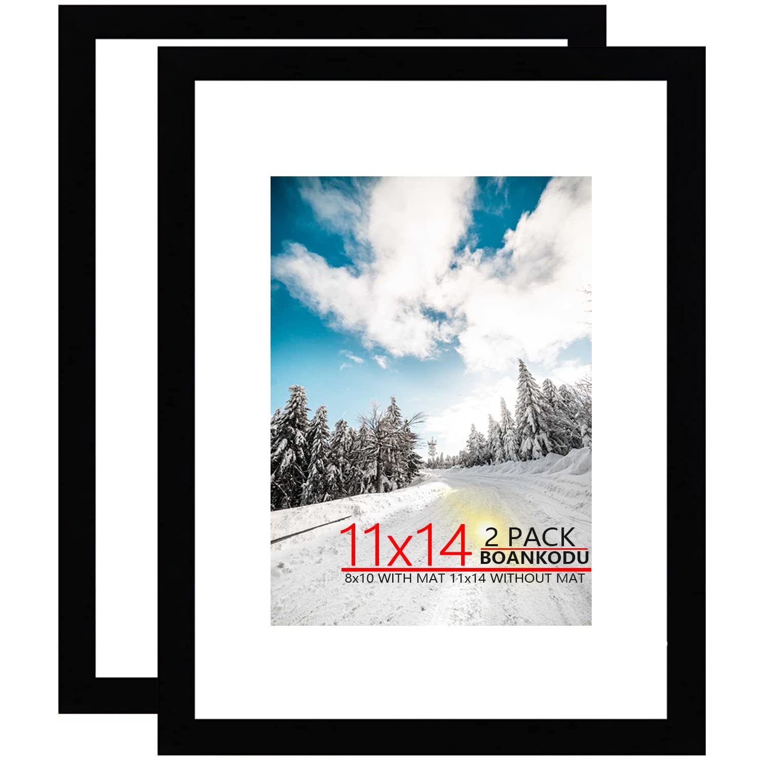 2 Pack 11x14 Picture Frame, Black Poster Frame, Photo Frame Black Wall Mounting gallery