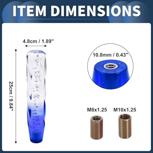 Car Shift Knob Universal for Automatic and Manual Vehicle Gear 25cm Blue gallery