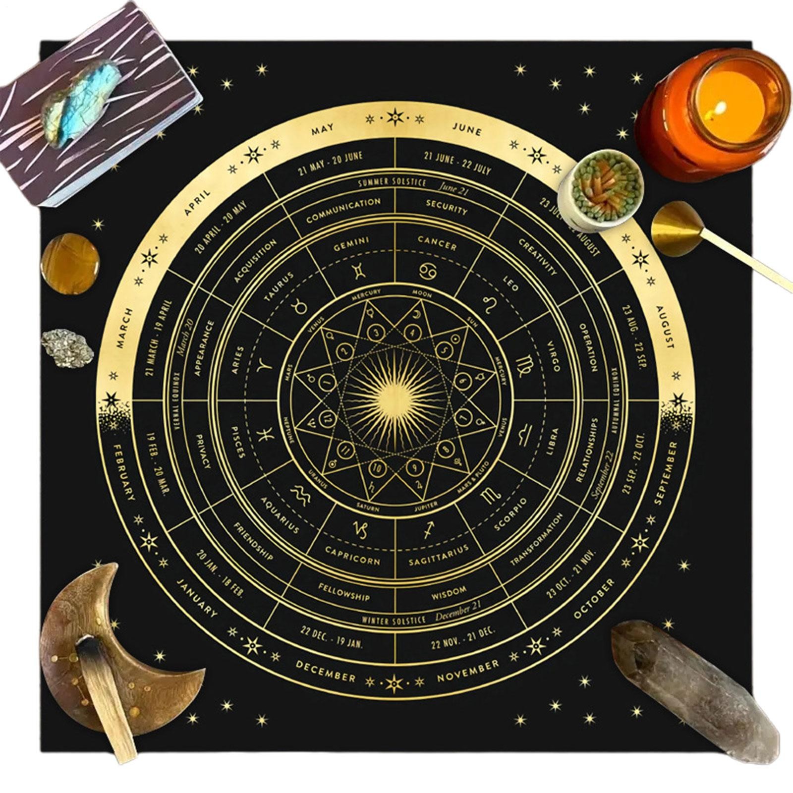 Tarot Altar Cloth Divination Cards Wicca Cloth Altar Tarot Tablecloth 19/29 In gallery