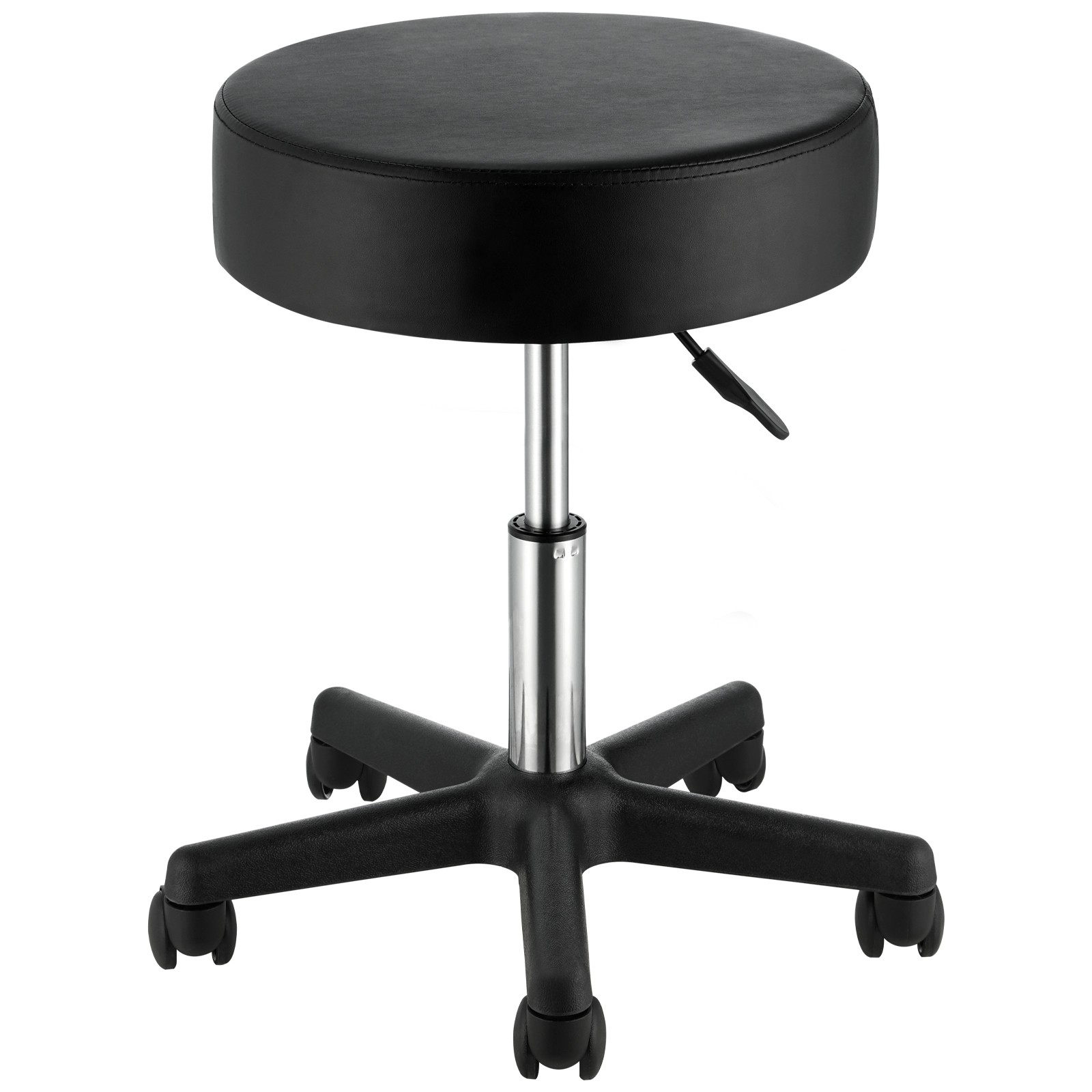 VEVOR Round Rolling Stool Swivel Stool with Wheels PU Leather Height Adjustable gallery