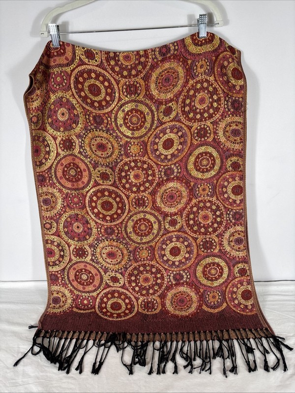 Fringed Multicolored Table Runner 62” X 23” gallery