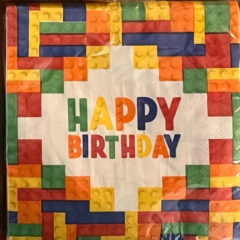 Birthday Party Building Blocks Theme Tableware & Serveware gallery