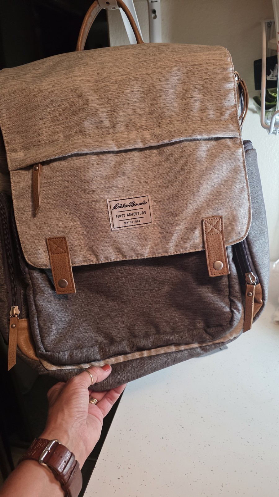 EDDIE BAUER CASCADE FIRST ADVENTURE BACKPACK GRAY EC