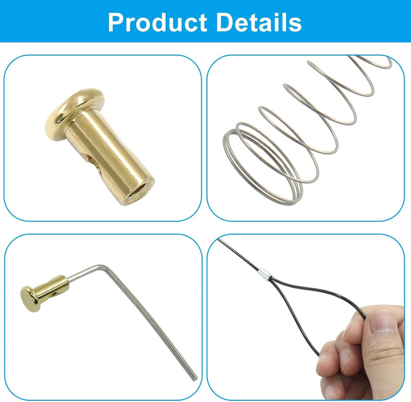 Gate Latch Cable Pull, Adjustable Gate Latch Spring Release Cable, Black Pull gallery
