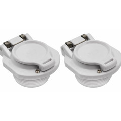 2X Vacuum Lock Safety Pool Wall Fitting For Hayward Vac Lock W400BWHP White