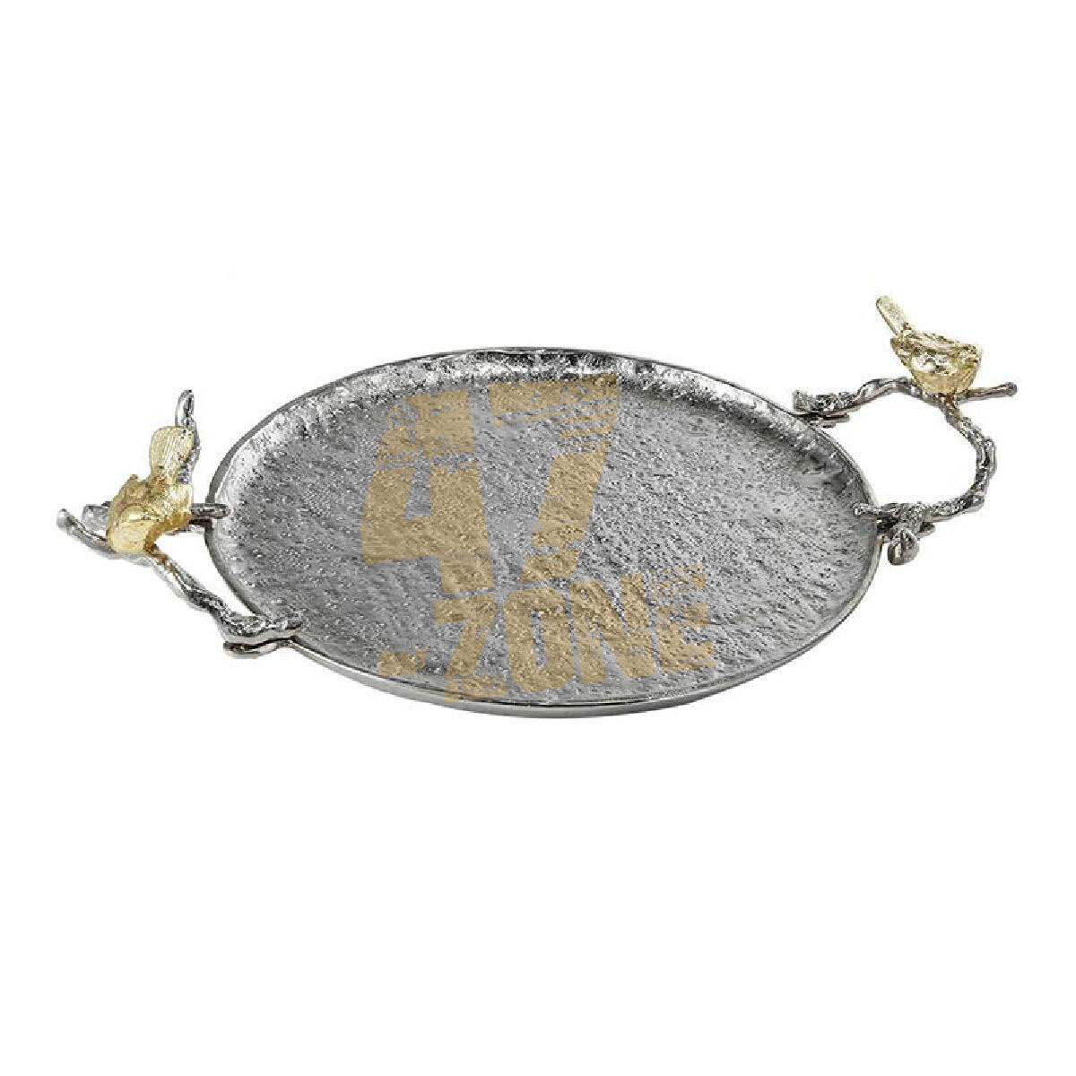 Aluminum Alvada Decorative Tray Silver Gold Indoor Tabletop Home Decor gallery