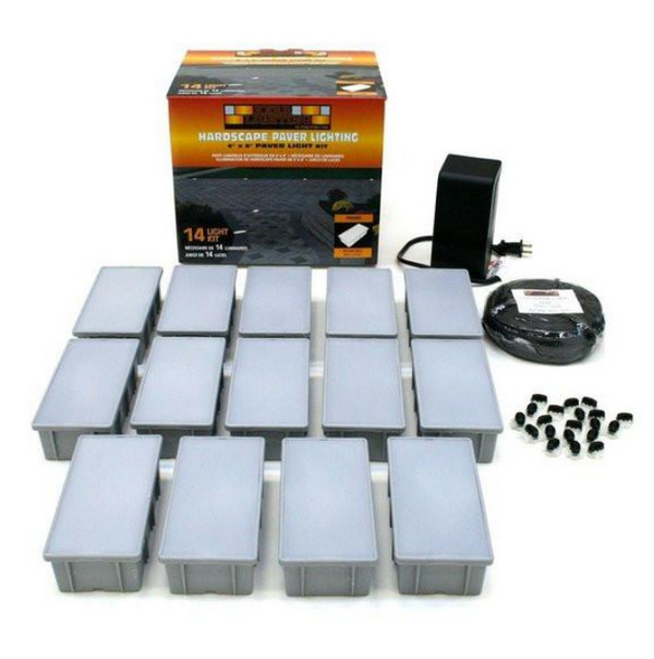 14-Pack KIT Kerr Lighting BC Paver Light (4.5" x9") For Patio, Driveway, Walkway gallery