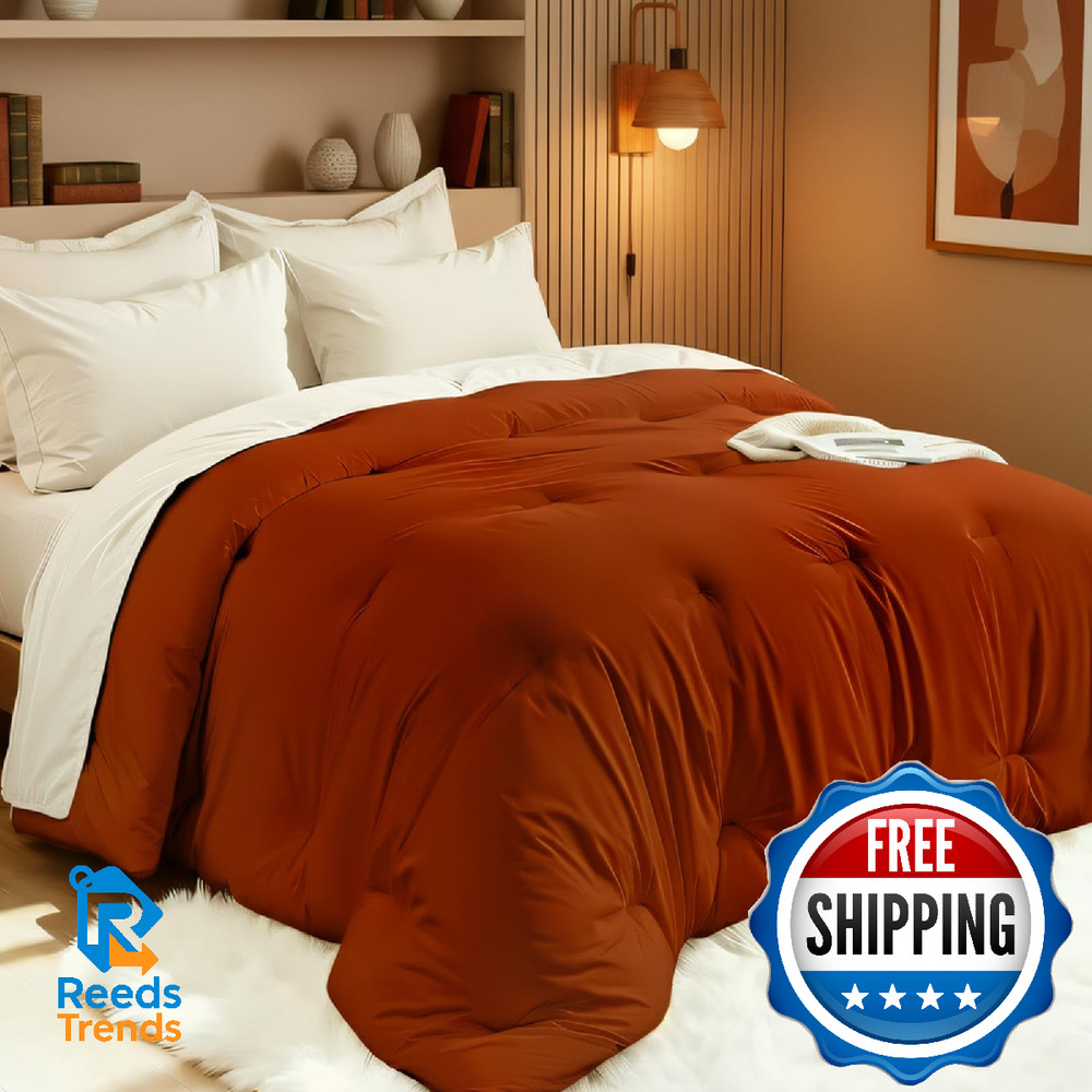 Easthome Comforters King Size, All Season Quilted Bed Comforter, Ultra-Soft Down