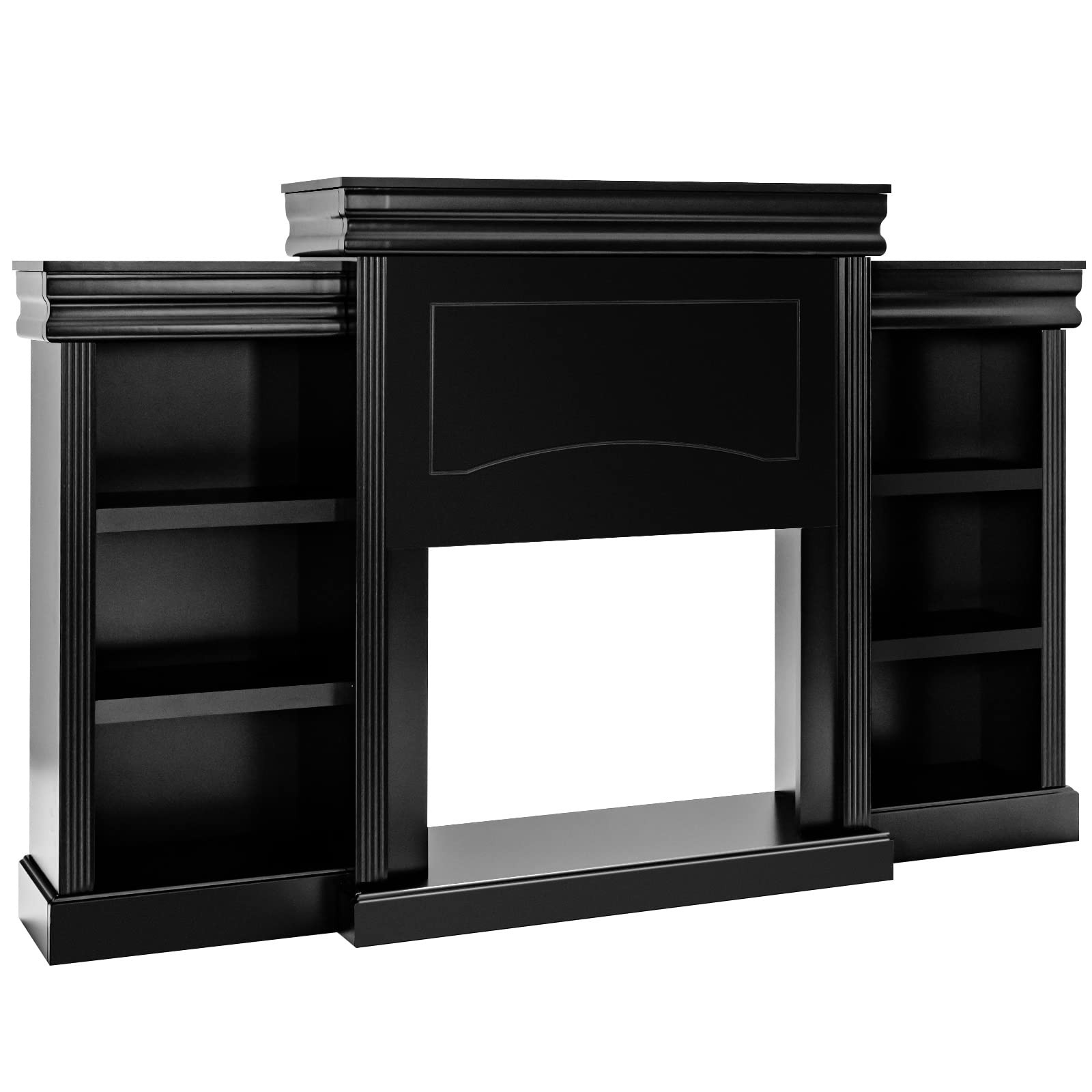 70 Inches Freestanding Mantel Stand, Modern Media Fireplace Cabinet for Livin... gallery