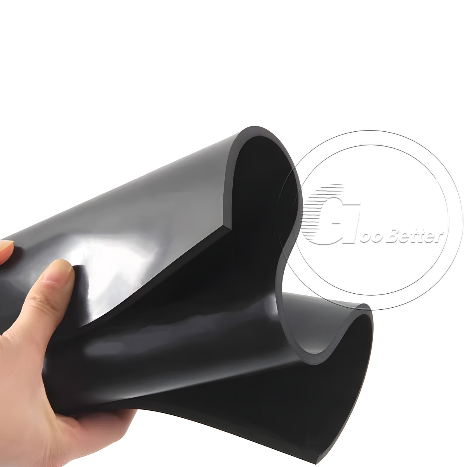 Smooth Rubber Sheet Fluororubber High Temp/Oil/Acid Resistant 50mm-500mm Breite gallery