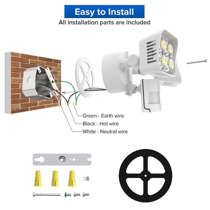 4000LM LED Motion Sensor Security Light 30W Outdoor Floodlight Night Safety Lamp gallery
