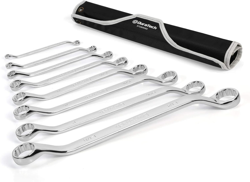 50-Degree Offset Wrench Set, SAE, Double Box End Wrench Set, 8-Piece, 1/4'' to 1 gallery