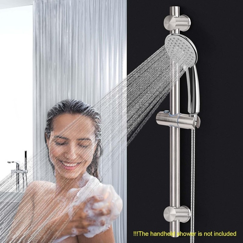 Slide Bar with Height/Angle Adjustable Handheld Shower Holder, Bathroom SUS 304 gallery