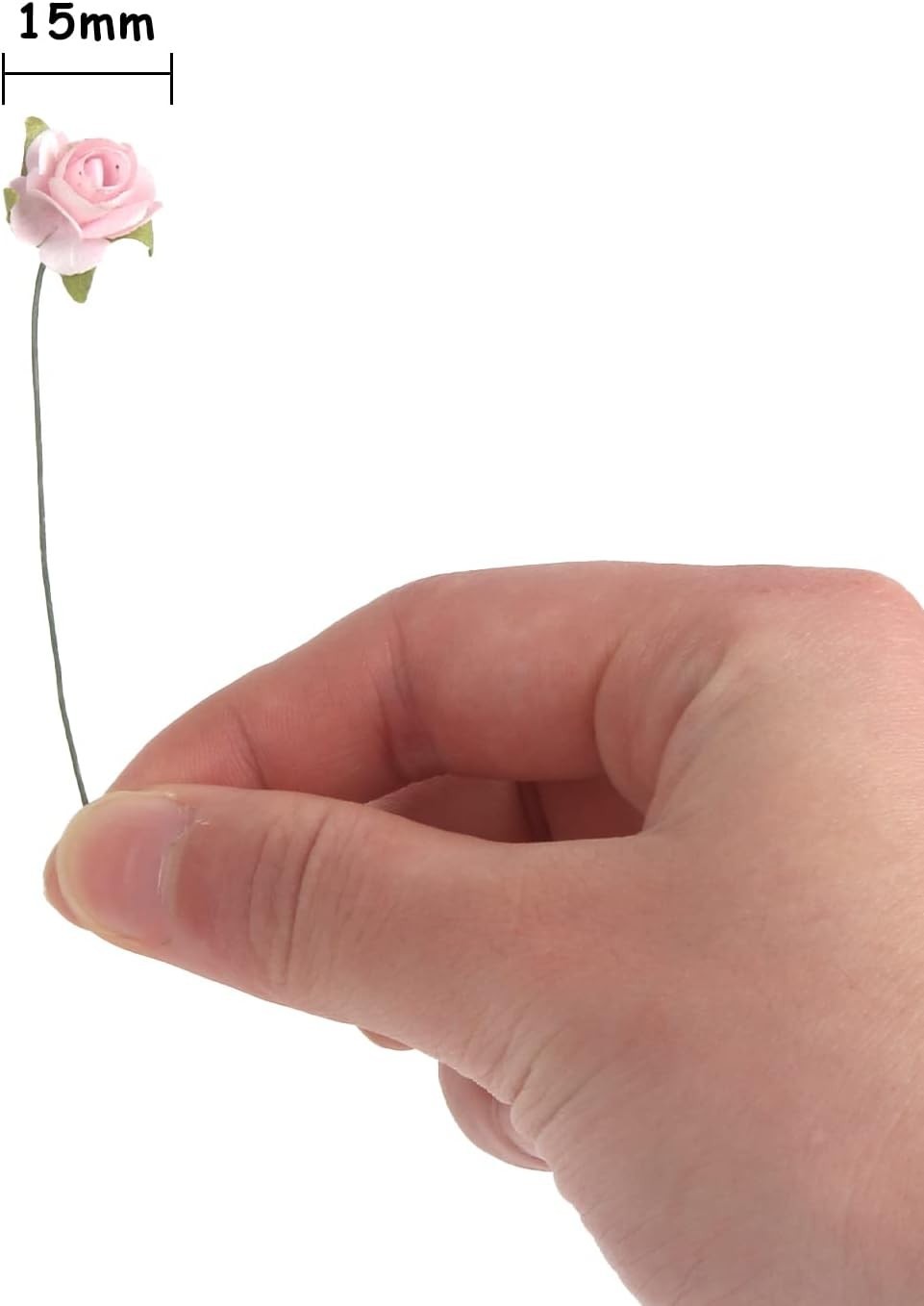 120 pcs Mini Paper Flowers,Mulberry Paper 1/2" Artificial Rose Flower with St... gallery