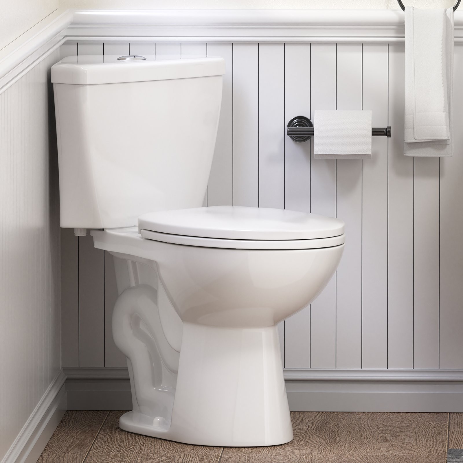 17.2" Corner Two Piece Elongated Toilet 0.8/1.28GPF Dual Flush w/Slow Close Seat gallery