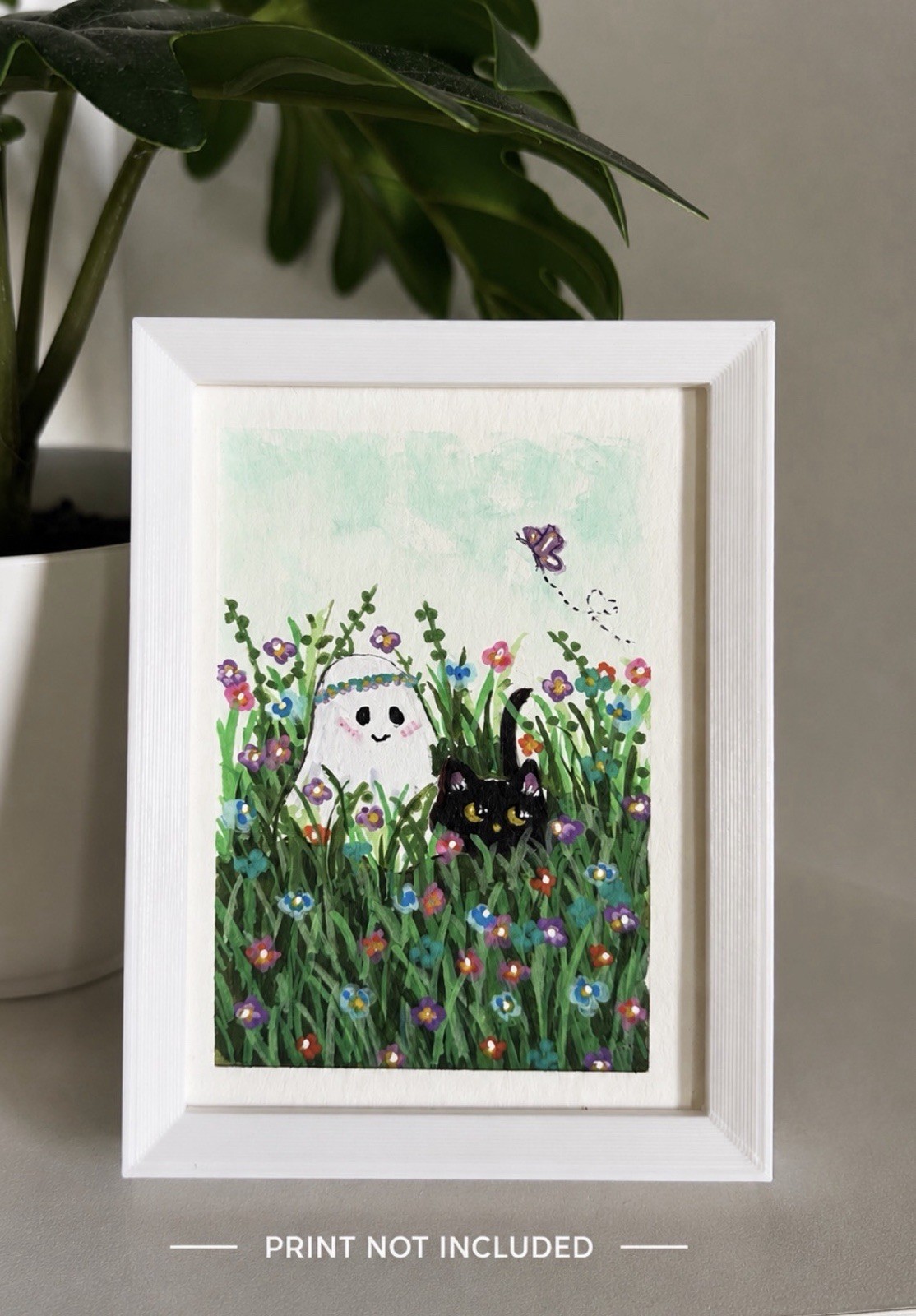 Custom 3D Printed ACEO Display Frame - White | Fits Standard 2.5x3.5 ACEOs gallery