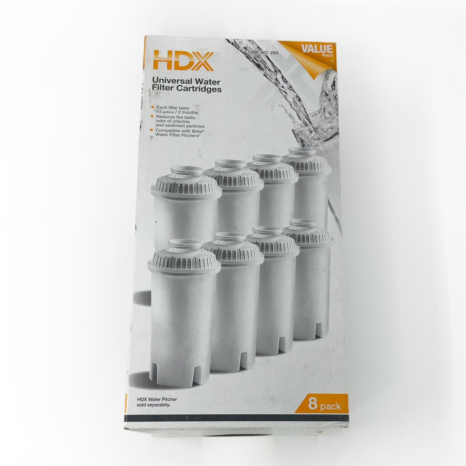 HDX Water Pitcher Replacement Water Filter Cartridges, BPA Free (8-Pack)# F003 gallery