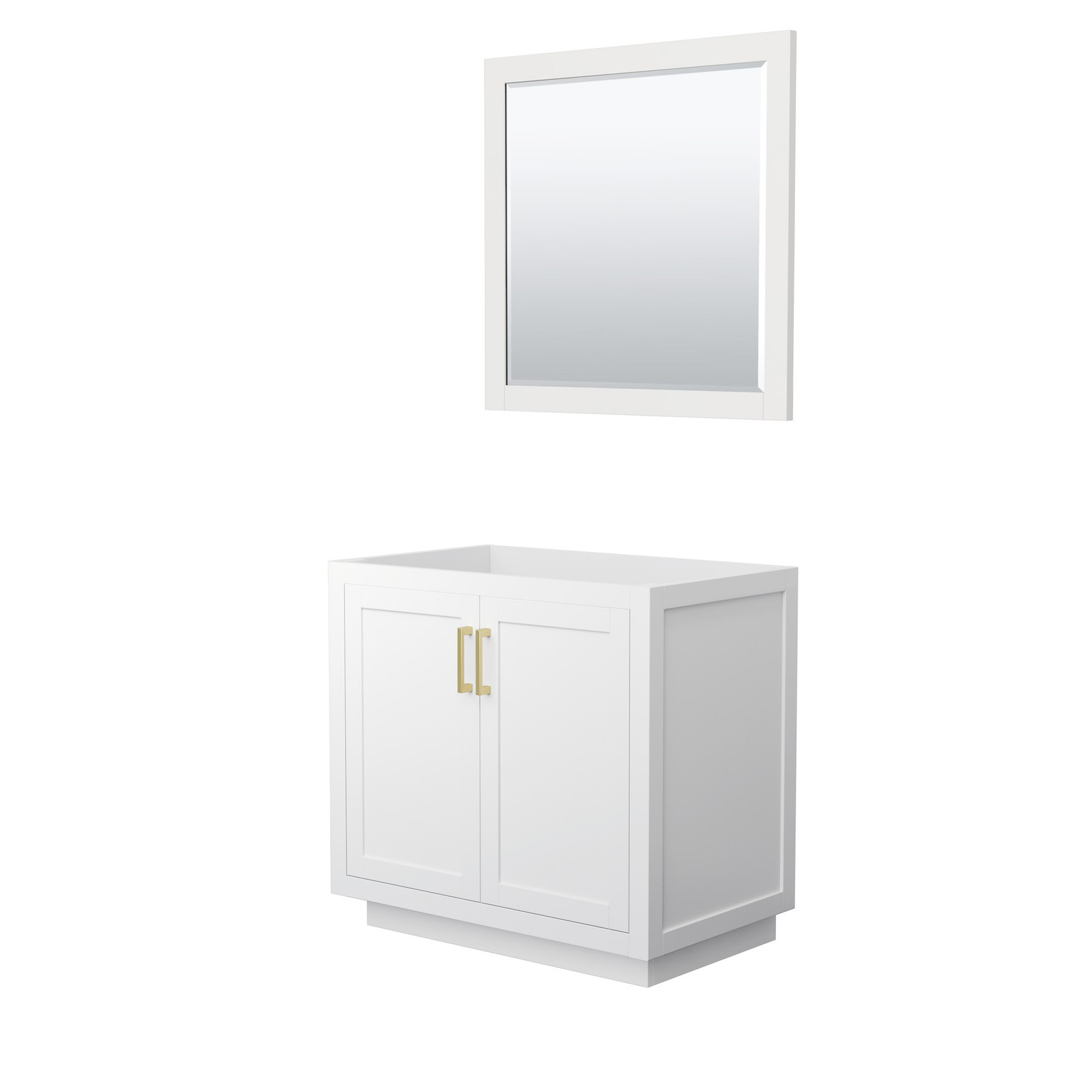 Wyndham Collection WCF2929-36S-CX-M34 Miranda 36" Single - White / Brushed Gold gallery