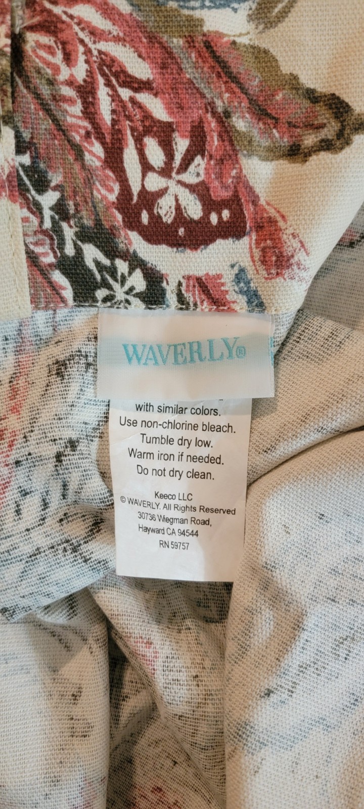 Waverly Brompton Back Tab Curtain Cottage Floral Paisley 42 x 105 4 Panels gallery