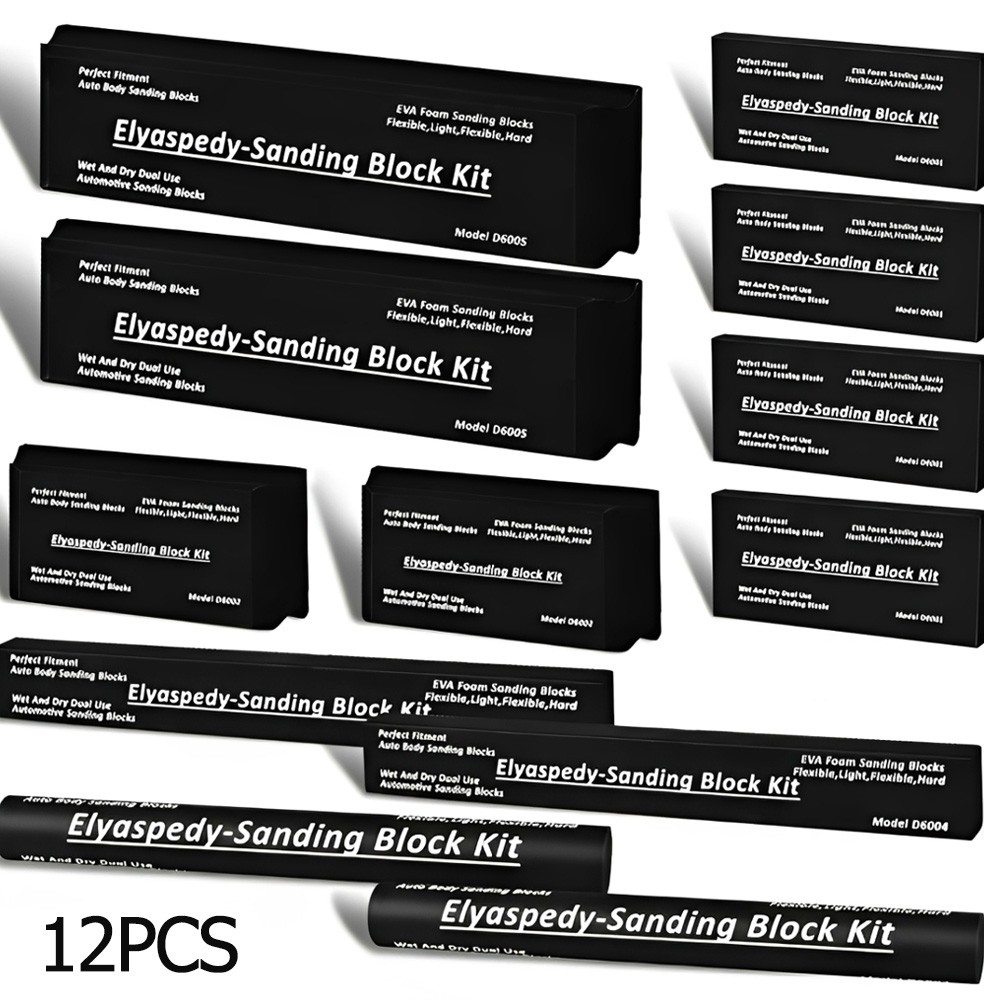 12PCS Sanding Block Kit Flexible EVA Foam Wet or Dry for Automotive or Woodwork gallery