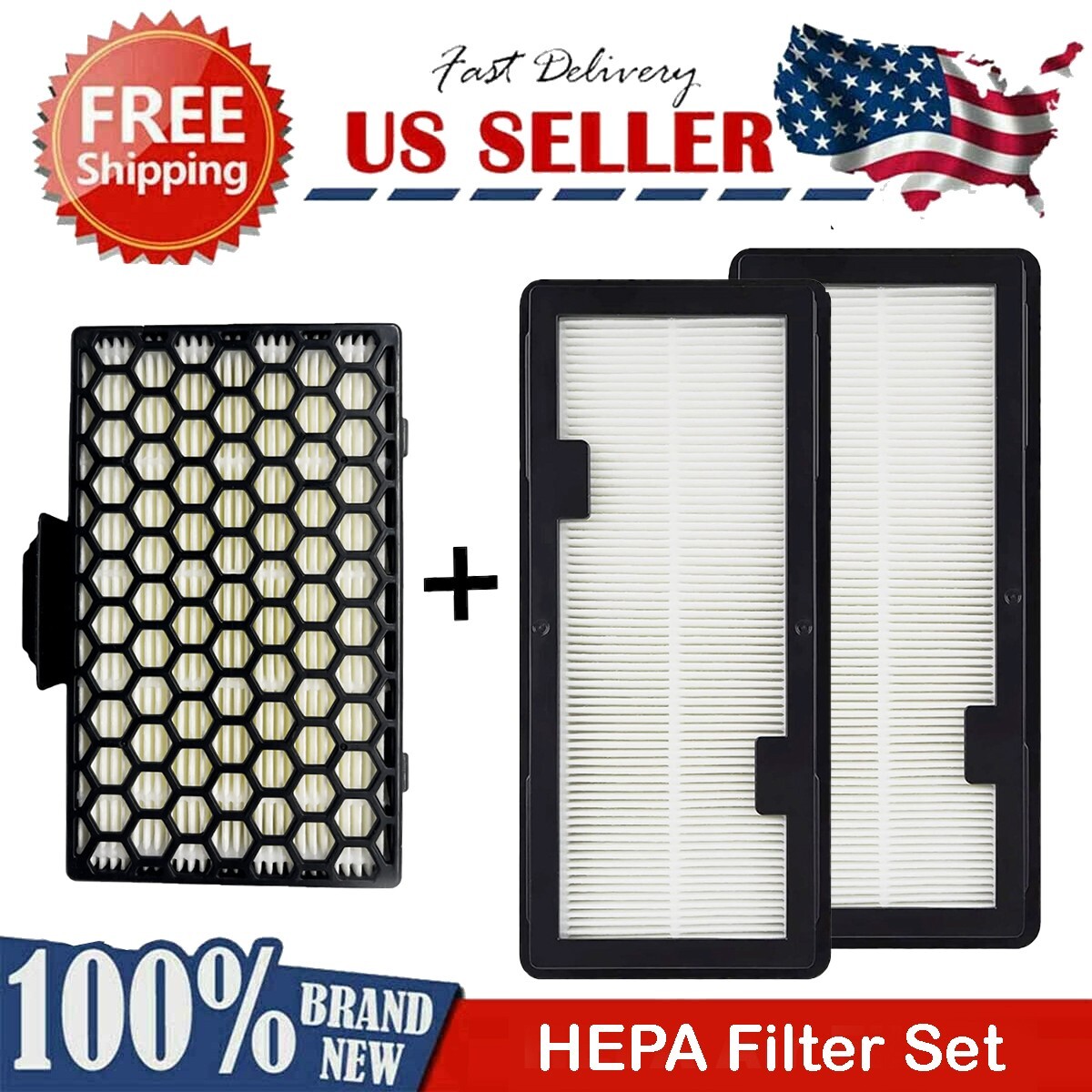3x HEPA Filter Set for Samsung Jet Bot + Vacuum & Clean Station VR30T85513W/AA gallery