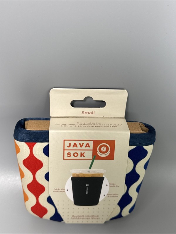Java Sok Retro Iced Coffee/ Soda Insulated Neoprene Cup Sleeve Small 16-20 oz gallery